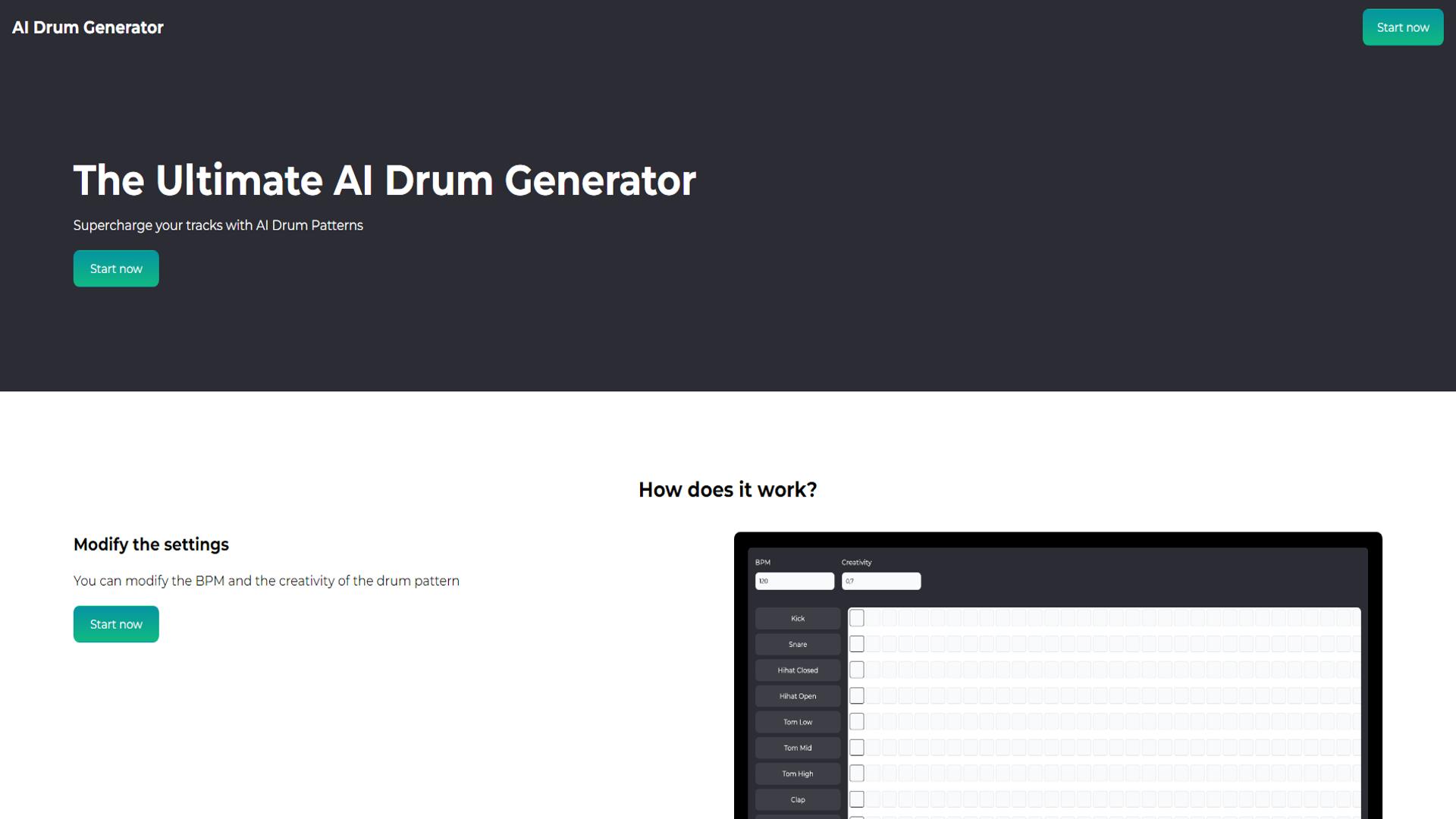 Ai drum generator